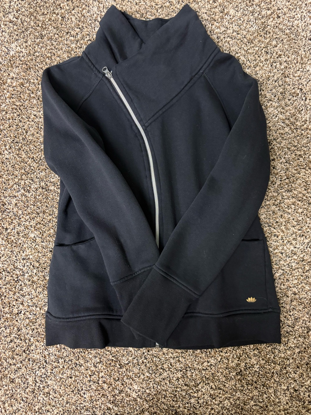 Energy Zone Black Hoodie with Gold Logo Accent